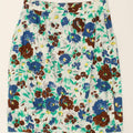 VINTAGE Womens Midi Skirt UK 14 Large W28  Multicoloured Floral Cotton | Vintage Vintage | Thrift | Second-Hand Vintage | Used Clothing | Messina Hembry 