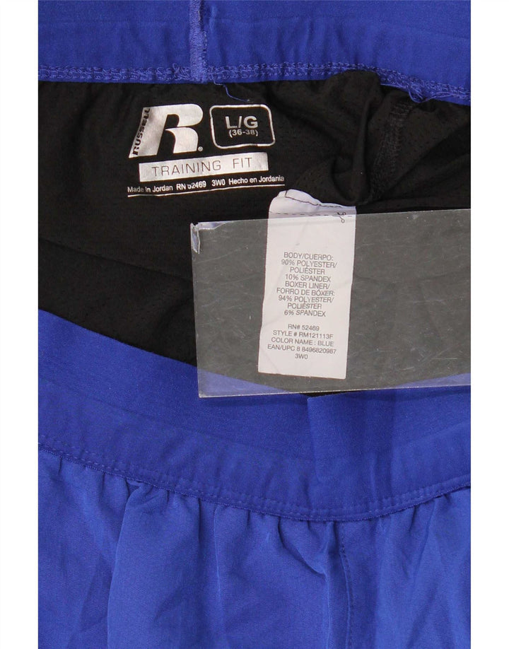 Мужские спортивные шорты Russell Athletic Dri-Power, большие синие, полиэстер