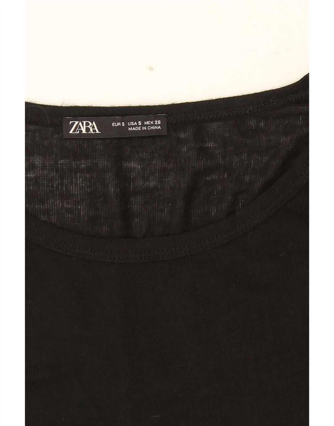 Женский топ Zara с длинным рукавом UK 10, маленький черный