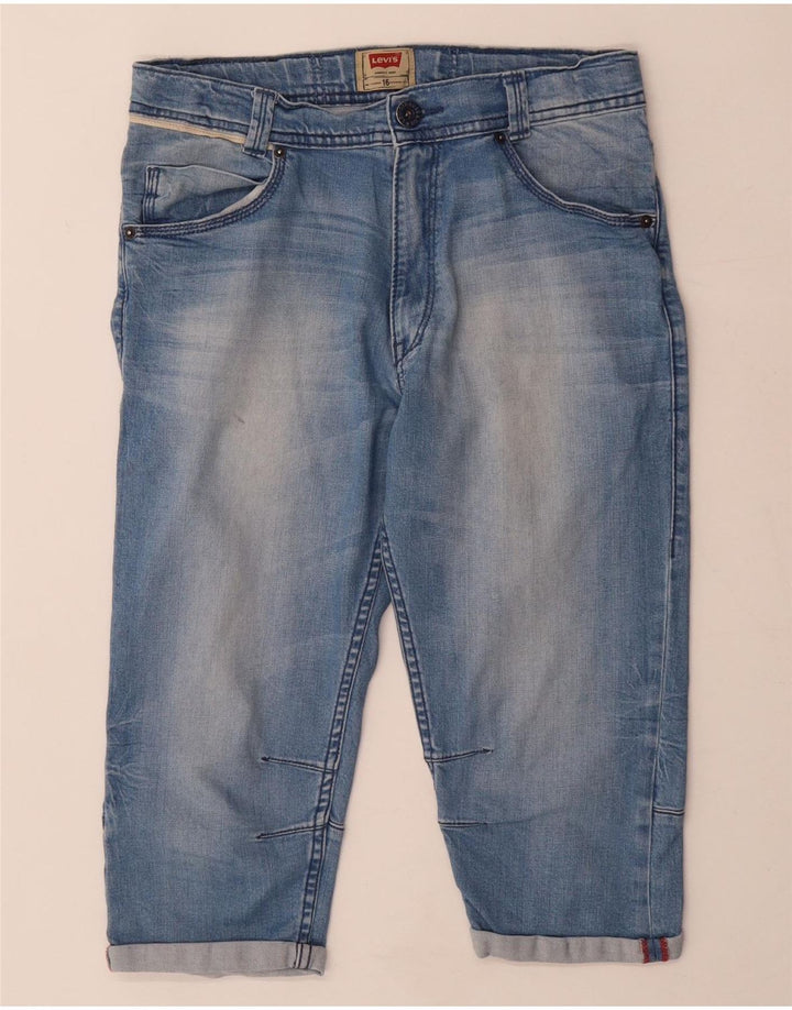 Джинсы-капри Levi's для мальчиков 15-16 лет W30 L16, синие, хлопок