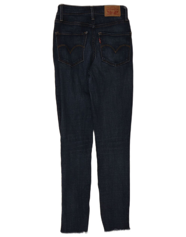 Женские джинсы скинни Levi's 721 с высокой посадкой W24 L28 Темно-синие, хлопок