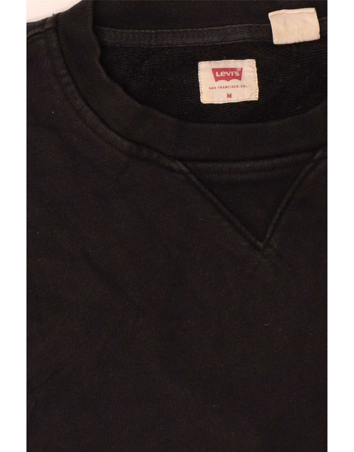 Мужской свитшот Levi's, джемпер среднего размера, черный, хлопок
