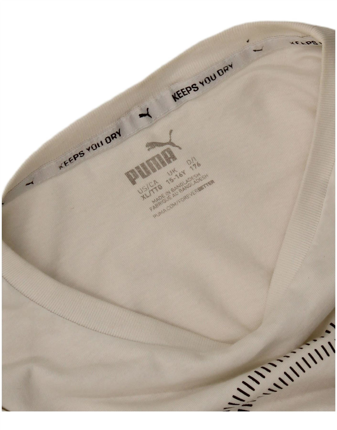 Футболка с рисунком Puma для мальчиков, топ 15-16 лет, белая