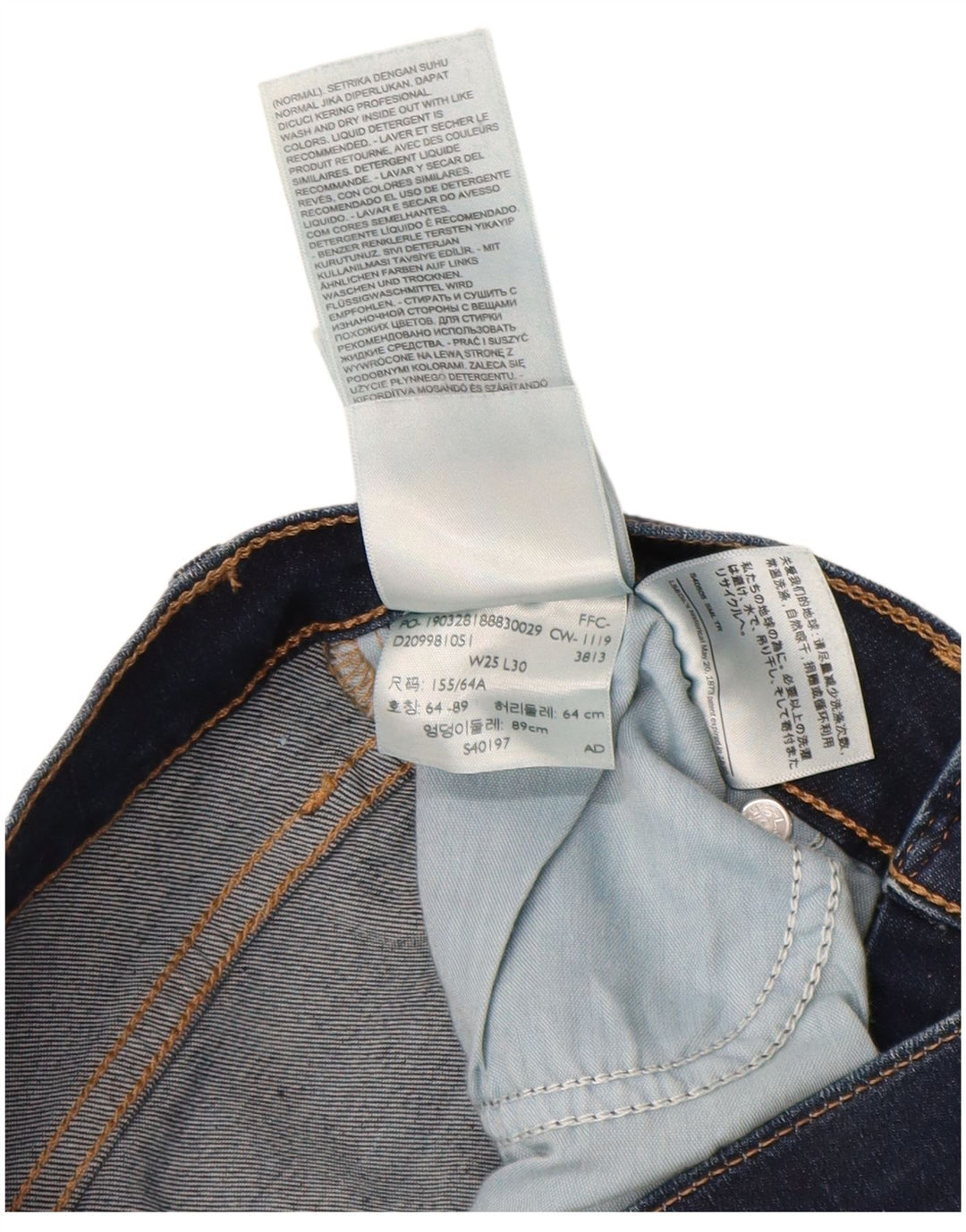 Женские прямые джинсы Levi's 724 с высокой посадкой W25 L30, темно-синий, хлопок