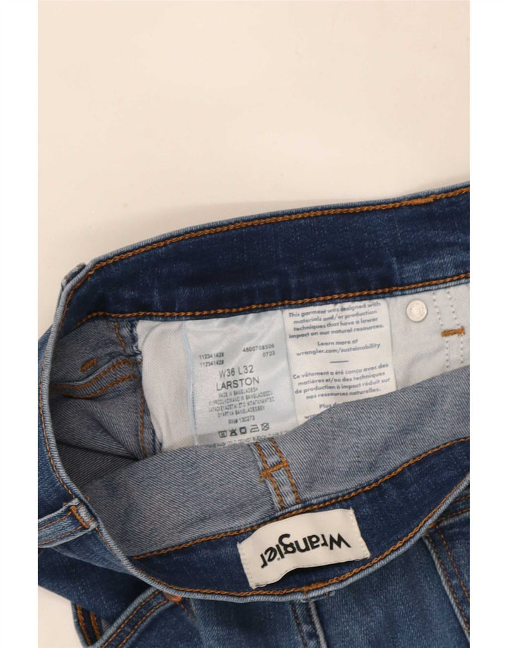 Мужские джинсы Wrangler Larston Slim W36 L32, синий хлопок