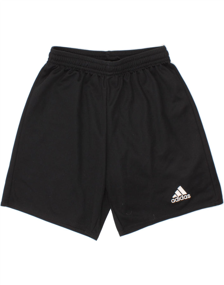 ADIDAS Boys Climalite Sport Shorts 9-10 Years Black Polyester Vintage Adidas and Second-Hand Adidas from Messina Hembry 
