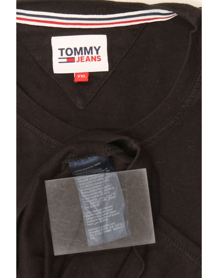 TOMMY HILFIGER Мужской топ с длинным рукавом 2XL, черный хлопок