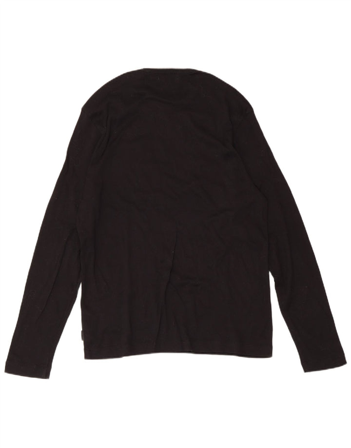 Мужской джемпер с круглым вырезом Calvin Klein, средний черный хлопковый свитер