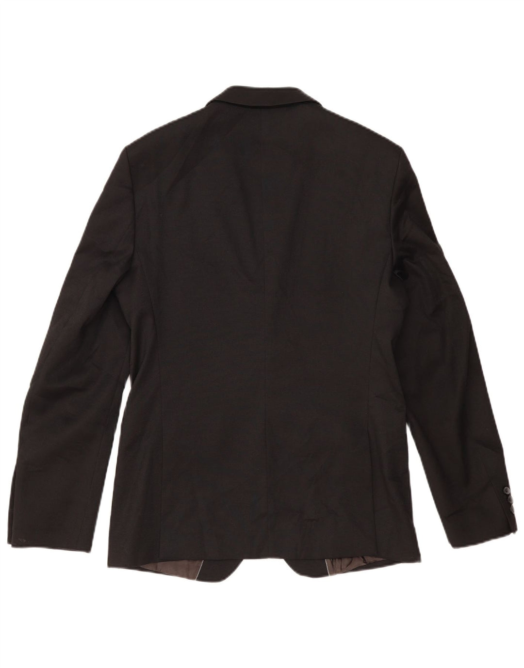 Мужской пиджак ZARA на 2 пуговицах EU 48, средний черный полиэстер