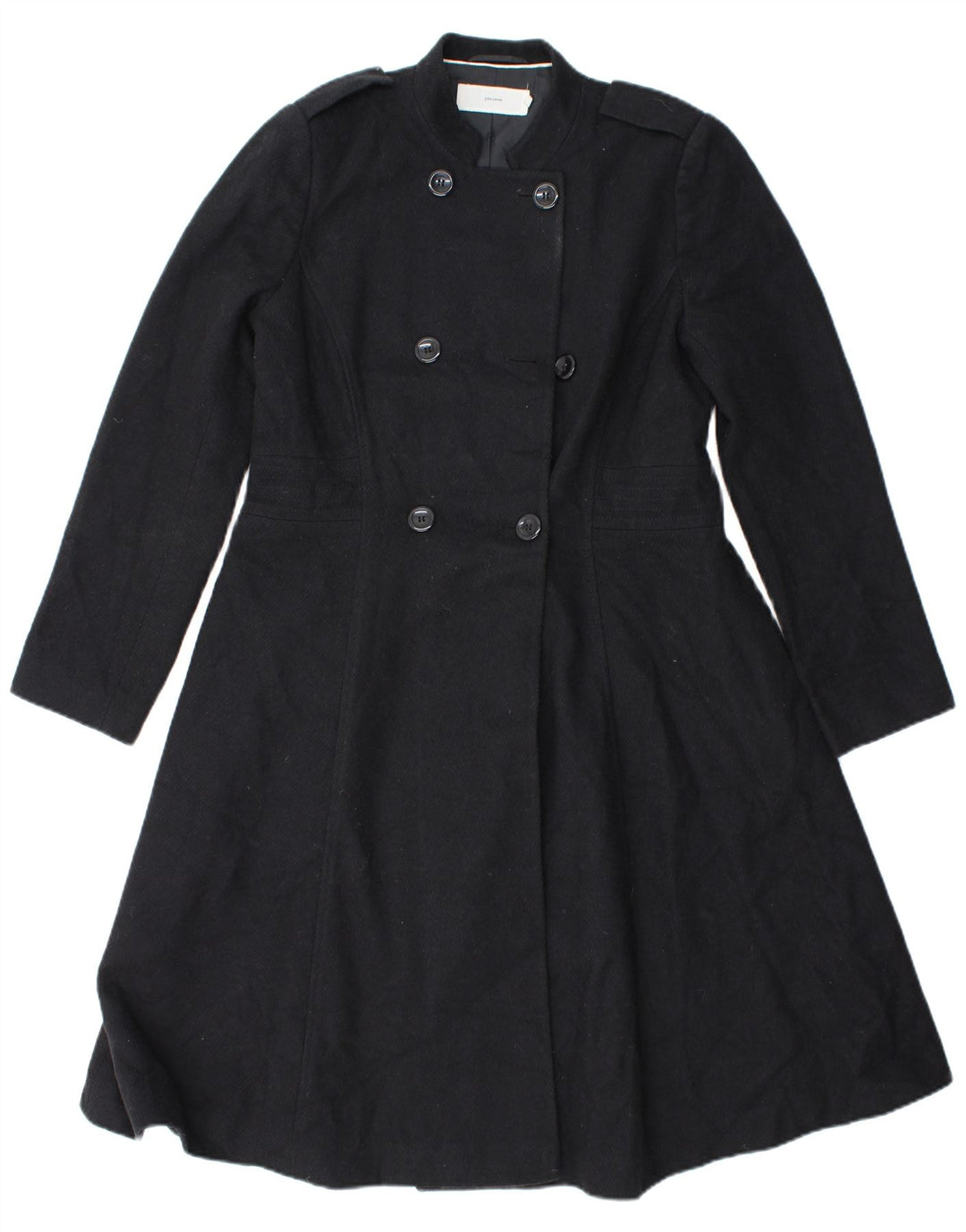 Женское двубортное пальто John Lewis UK 12, средний черный