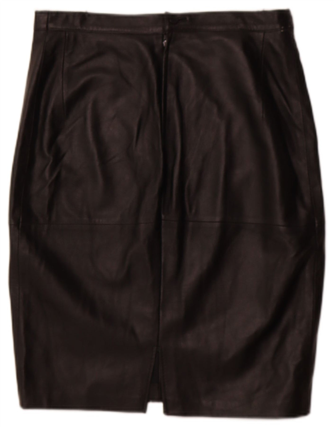 VINTAGE Womens Leather Pencil Skirt W30 Medium  Black