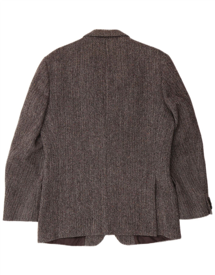 Мужской пиджак ST MICHAEL UK 40, большой серый с узором «елочка», классический