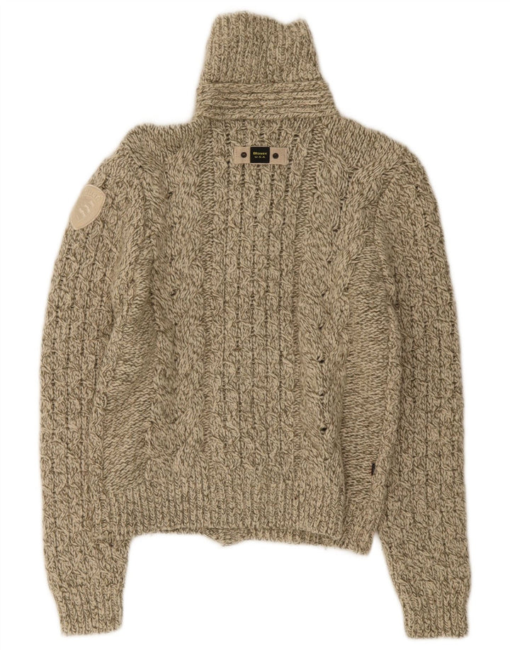 Женский кардиган Blauer UK 14, средний бежевый, шерсть
