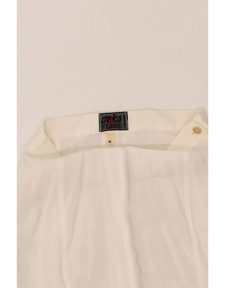 OAKS BY FERRE Womens Straight Skirt IT 44 Medium W26  White Vintage Oaks By Ferre and Second-Hand Oaks By Ferre from Messina Hembry 