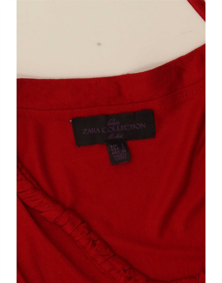 Женская блузка с рукавом 3/4 Zara UK 8, маленький красный