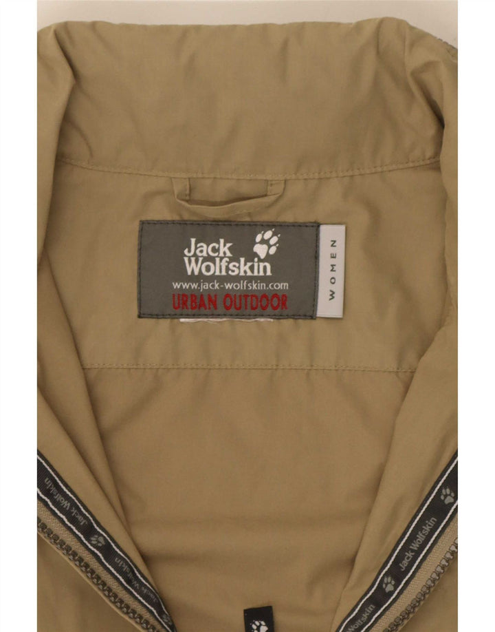 Женская куртка-бомбер Jack Wolfskin с капюшоном UK 16, большой цвет хаки