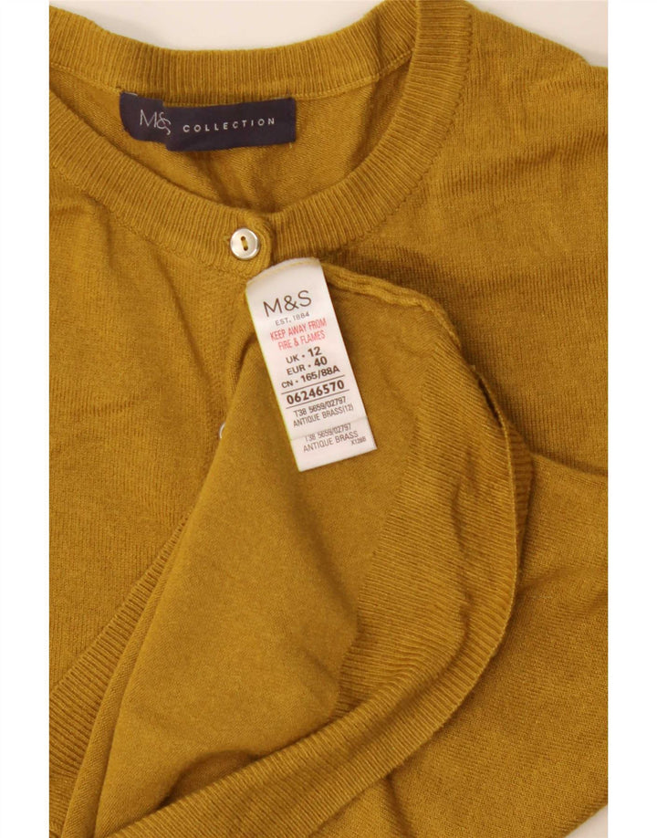 Женский кардиган Marks & Spencer UK 12, средний желтый вискоза