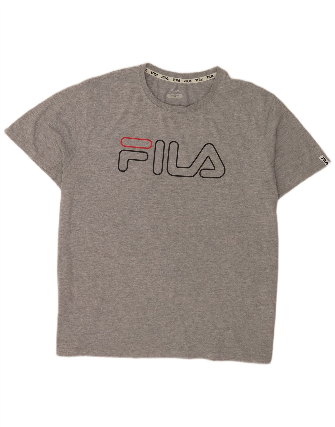 Fila Мужская футболка с рисунком Top 2XL Серый полиэстер в крапинку