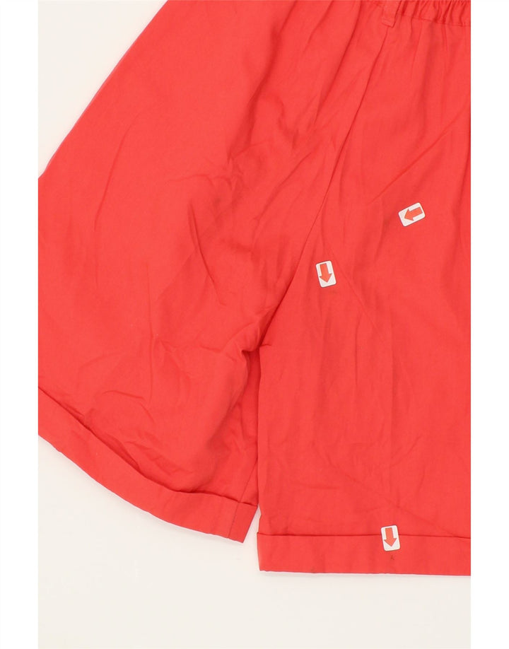 STEFANEL Womens High Waist Chino Shorts IT 42 Medium W28  Red Polyester Vintage Stefanel and Second-Hand Stefanel from Messina Hembry 
