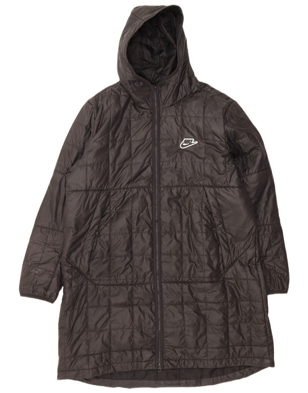 Мужская стеганая куртка с капюшоном NIKE UK 42 XL, черный полиэстер