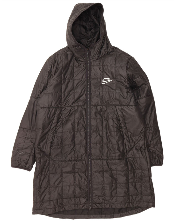 Мужская стеганая куртка с капюшоном NIKE UK 42 XL, черный полиэстер