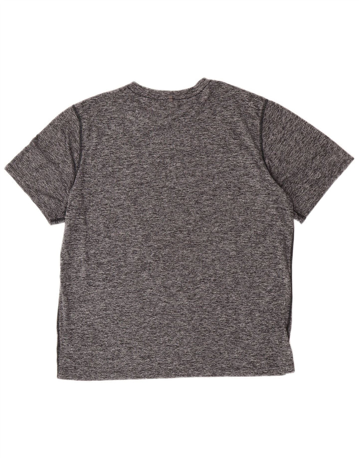 Мужская футболка New Balance Top XL серого цвета с крапинками из полиэстера