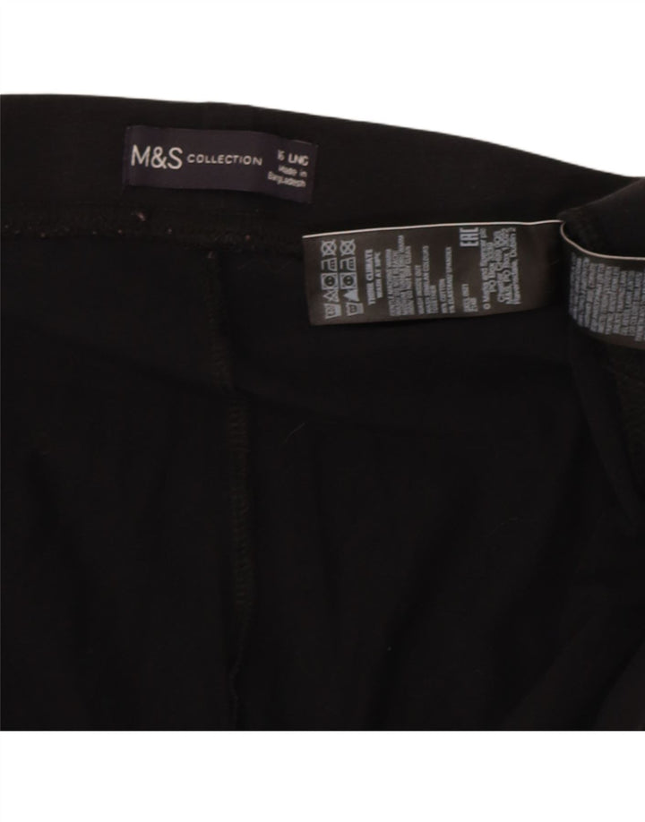 Женские леггинсы Marks & Spencer UK 16, большие черные хлопковые