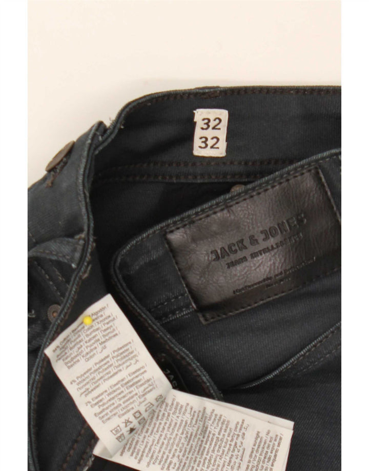 Мужские прямые джинсы Jack & Jones W32 L32 темно-синие, хлопок
