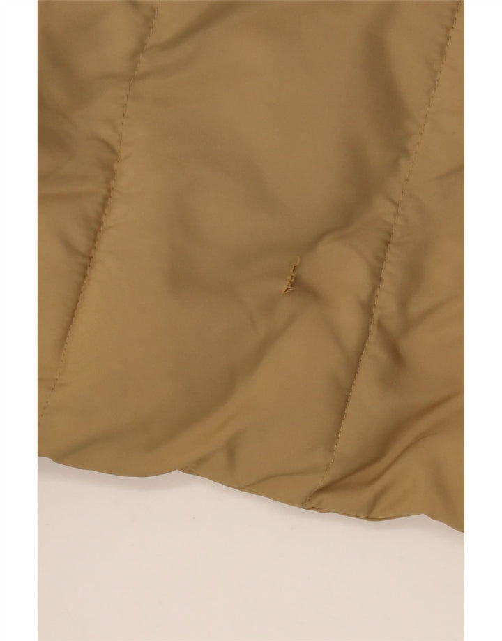 BENETTON Утепленная куртка с капюшоном для мальчиков 11-12 лет, 2XL, бежевый полиэстер