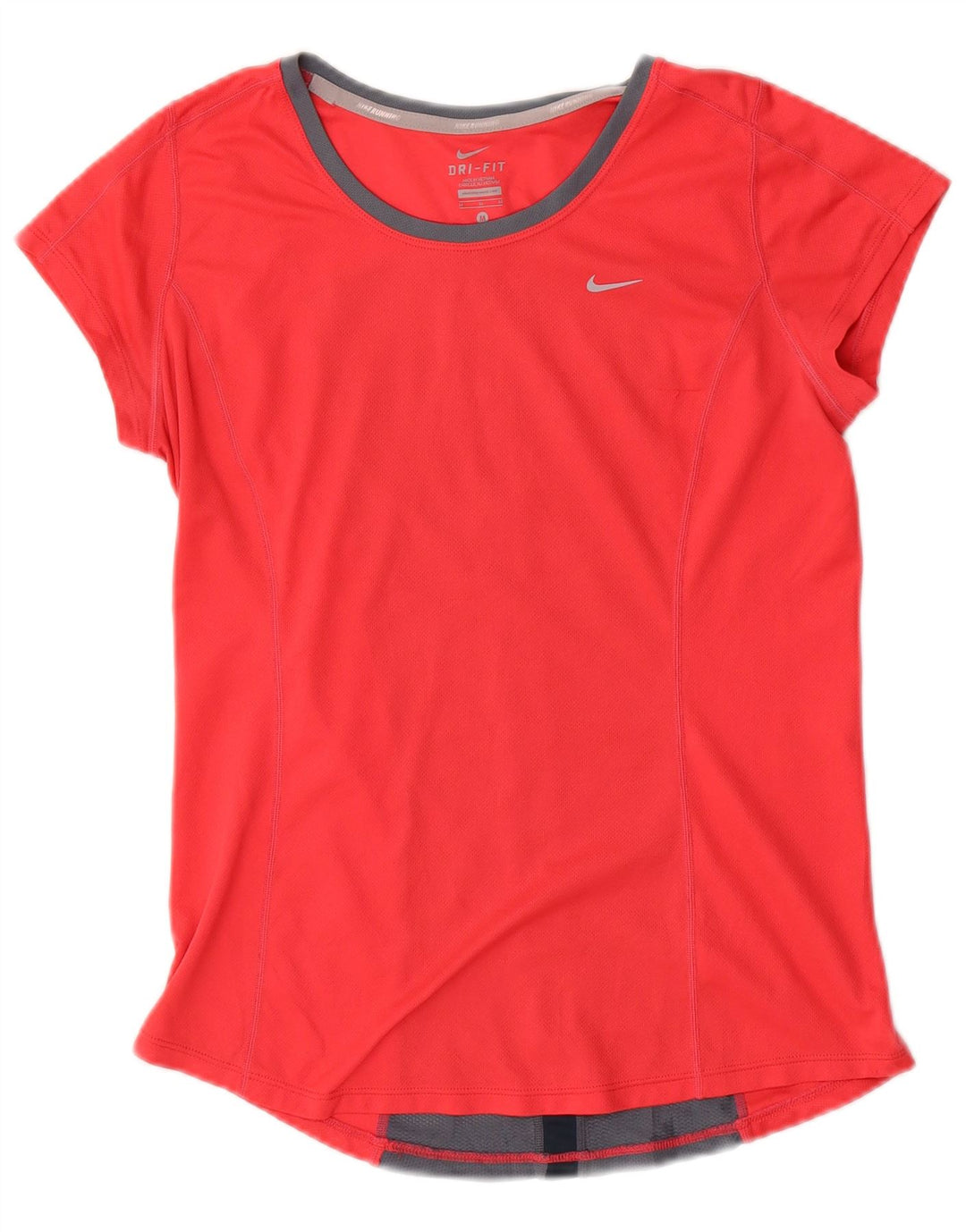 Женская футболка NIKE Dri Fit Top UK 12, средний красный цвет с блоками