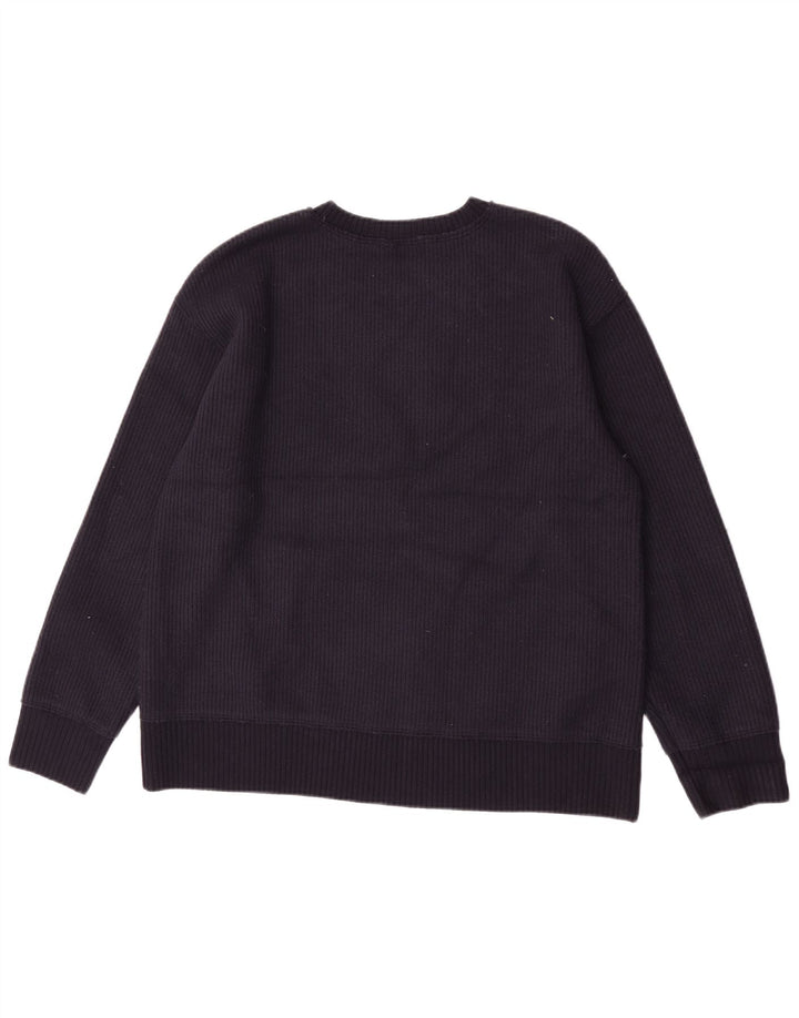 Женский джемпер с круглым вырезом Zara UK 14, средний темно-синий, вискоза