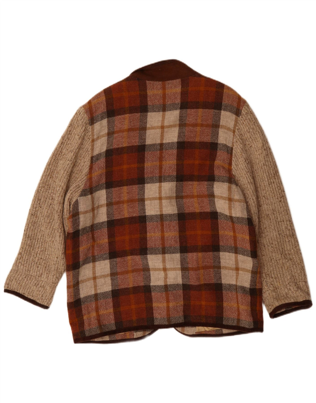 Винтажный женский пиджак с 3 пуговицами, Великобритания, 20, 2XL, бордовый полиакрил в клетку