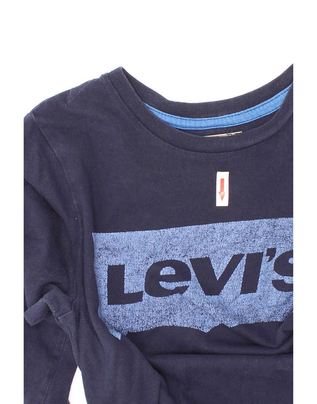 Топ с рисунком Levi's для мальчиков, 9–10 лет, темно-синий, хлопок