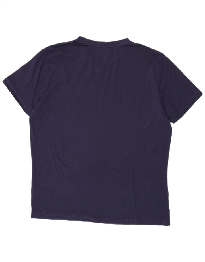 Мужская футболка PUMA Top XL из хлопка темно-синего цвета