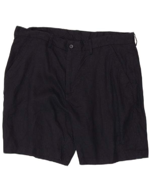 Мужские шорты-чиносы Zara XL W34, темно-синие, льняные