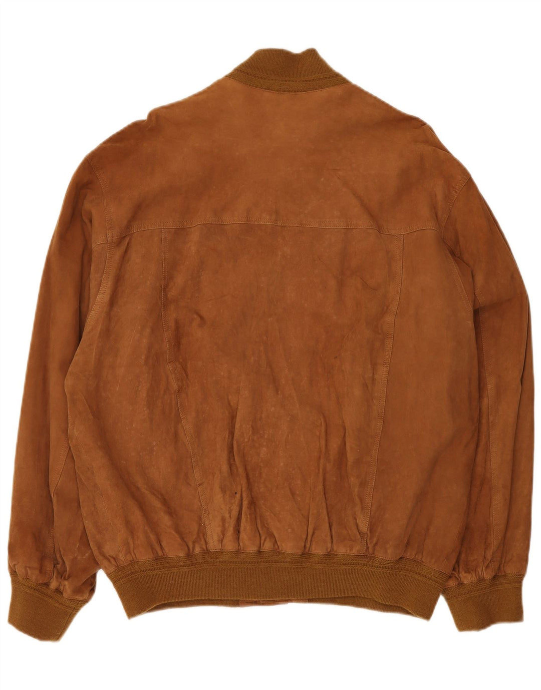 Мужской замшевый бомбер VINTAGE IT 58 4XL Коричневый кожаный