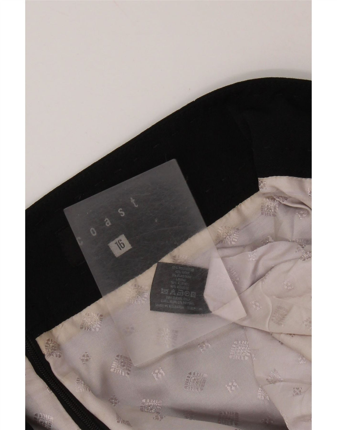 COAST Женская юбка-трапеция UK 16, большая W34, черный полиэстер