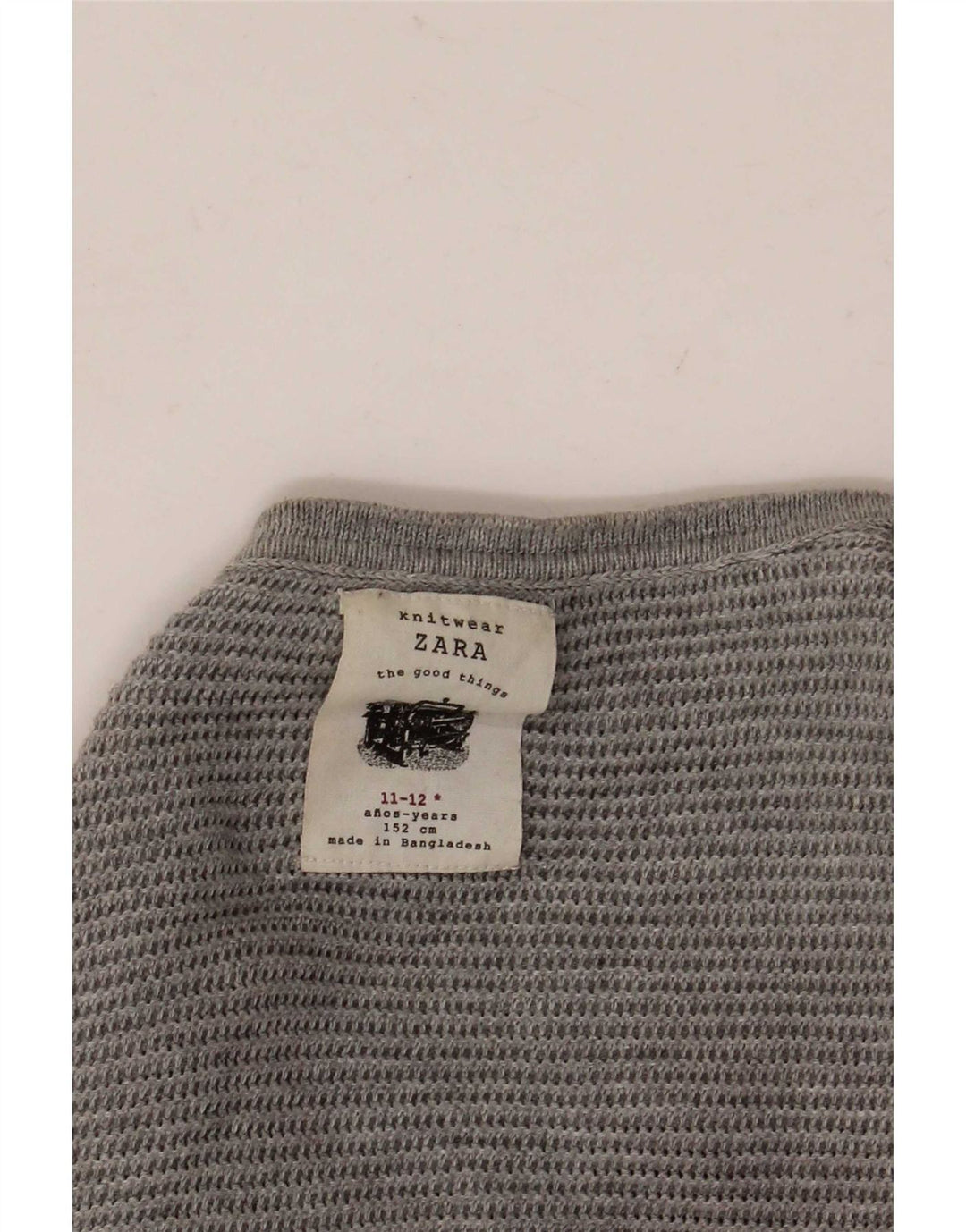 Джемпер с круглым вырезом Zara для мальчиков, 11–12 лет, серый