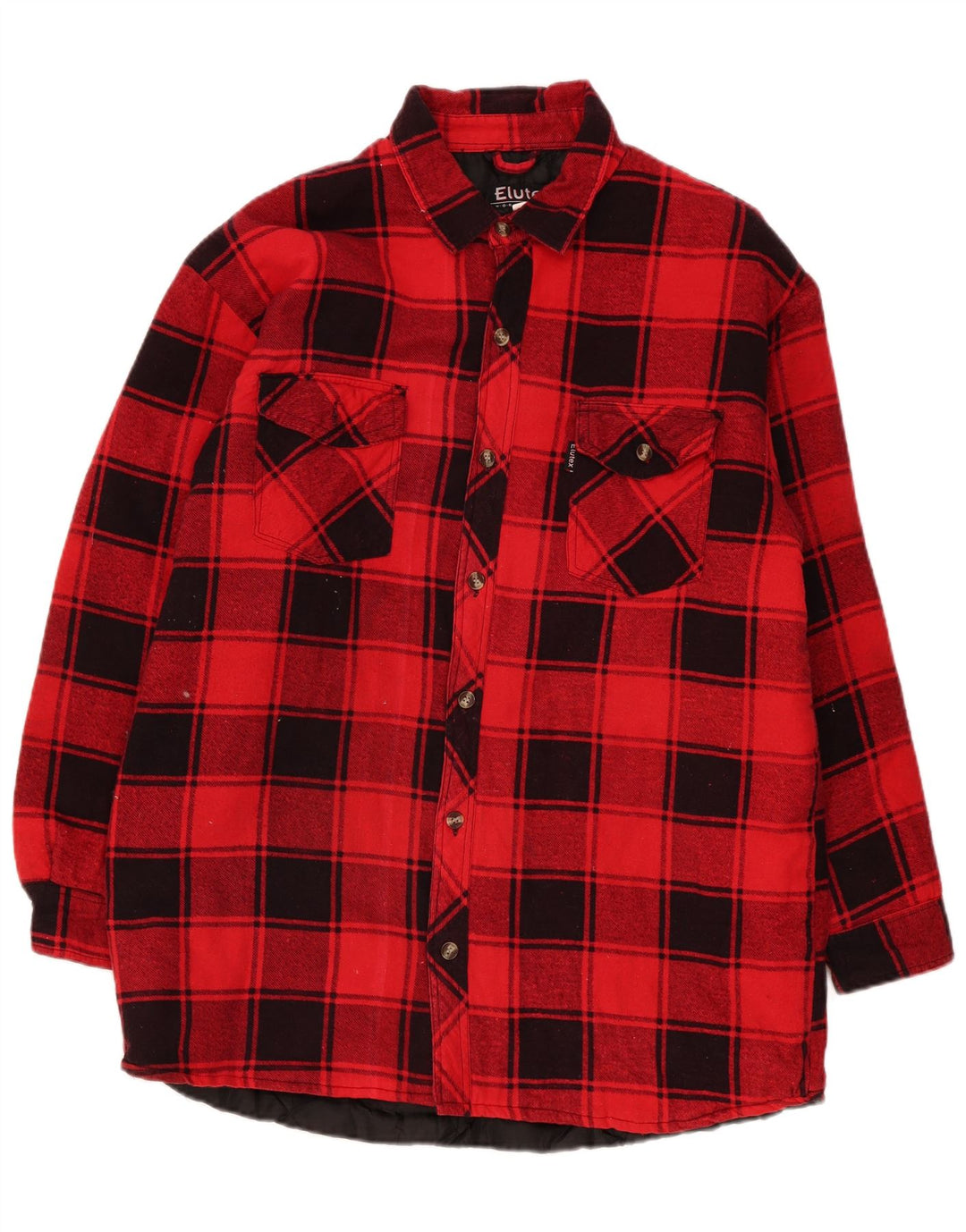 Мужская фланелевая рубашка Elutex Lumberjack XL, хлопковая красная клетка
