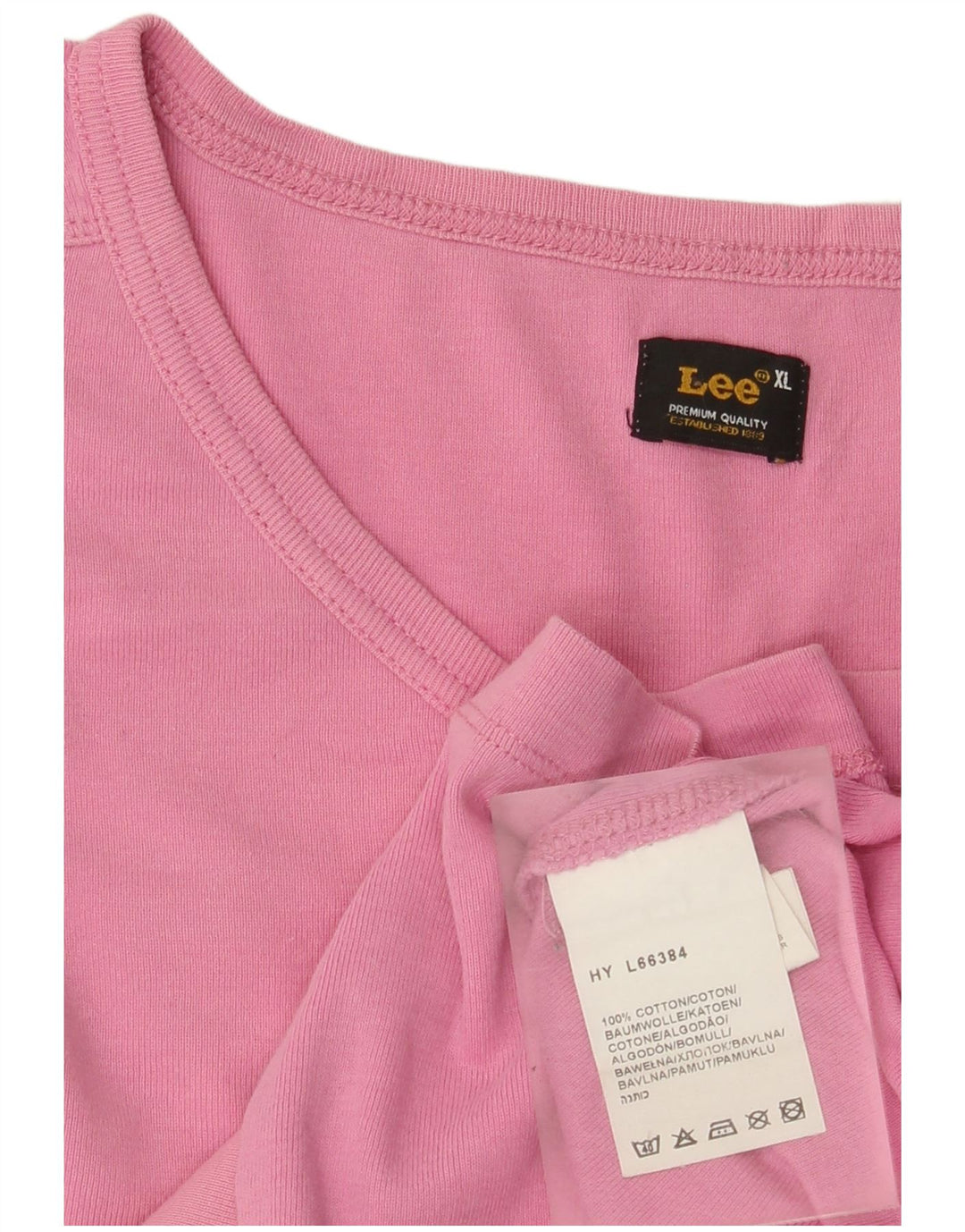 Женский топ Lee с длинным рукавом UK 18 XL, розовый хлопок