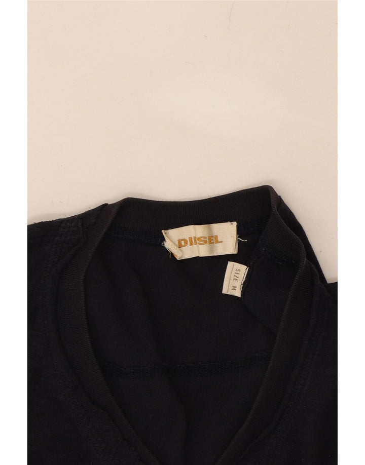 DIESEL Womens T-Shirt Top UK 12 Medium Navy Blue Cotton Vintage Diesel and Second-Hand Diesel from Messina Hembry 