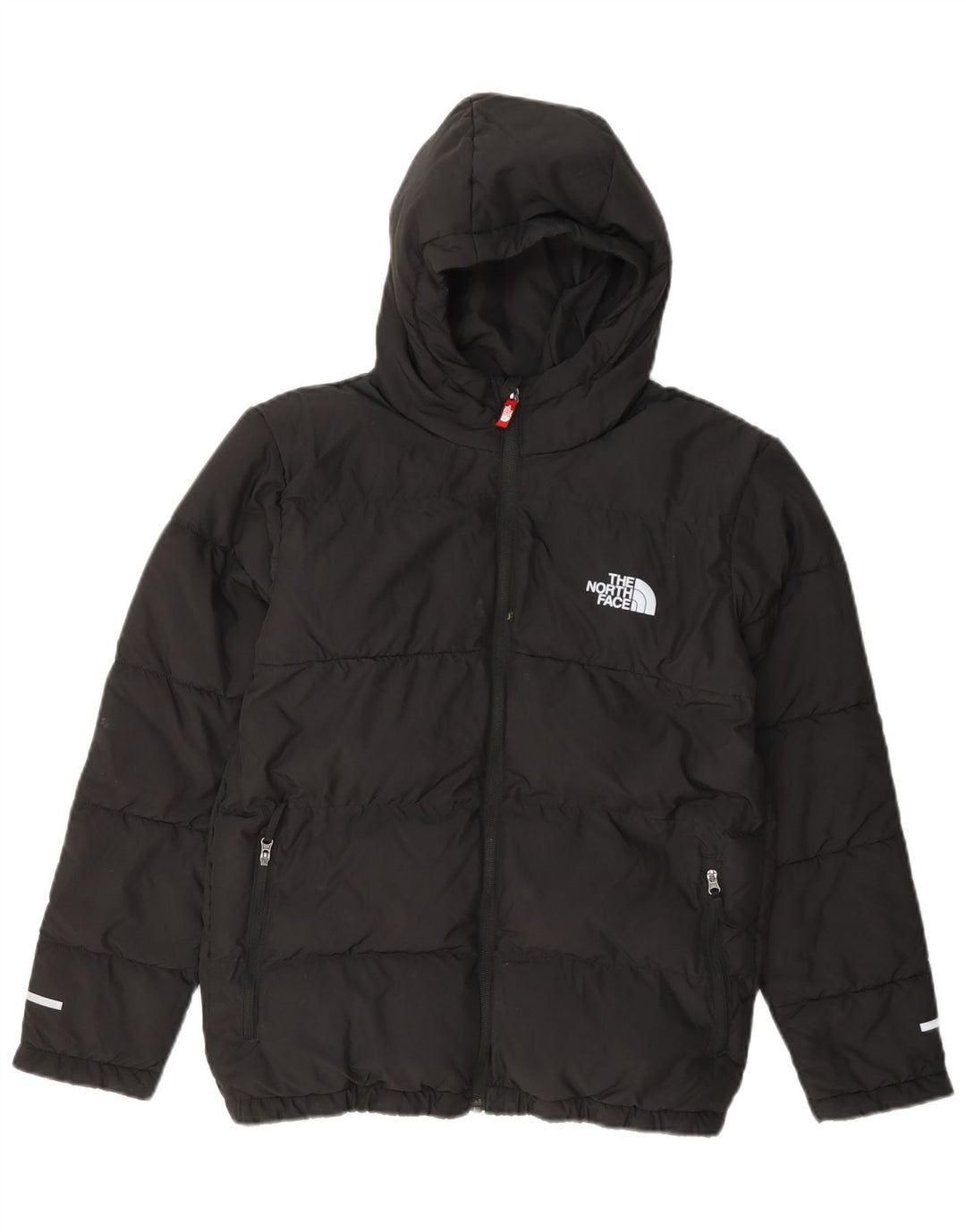 Стеганая куртка с капюшоном для мальчиков The North Face, 14–15 лет, размер XL, черный полиэстер