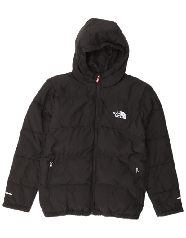 Стеганая куртка с капюшоном для мальчиков The North Face, 14–15 лет, размер XL, черный полиэстер