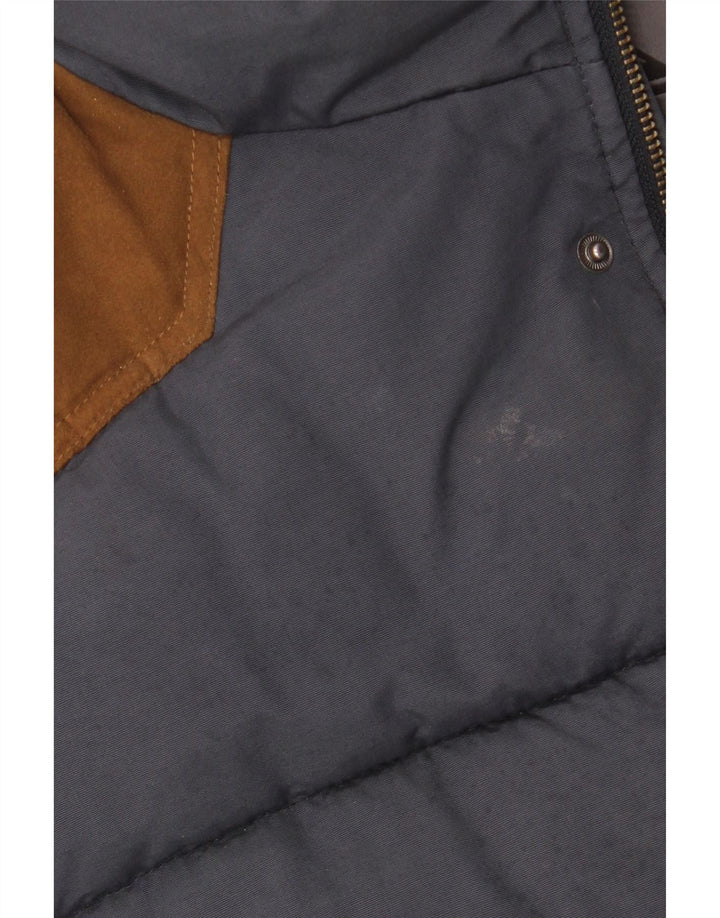 Мужская стеганая куртка Quiksilver UK 40, большая, темно-синяя, хлопковая