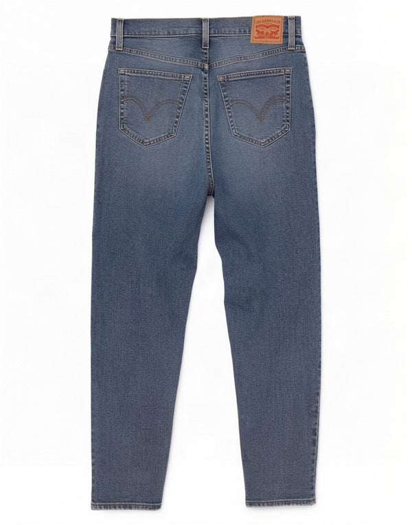 Женские зауженные джинсы Levi's Mom с высокой талией W30 L29, синий хлопок