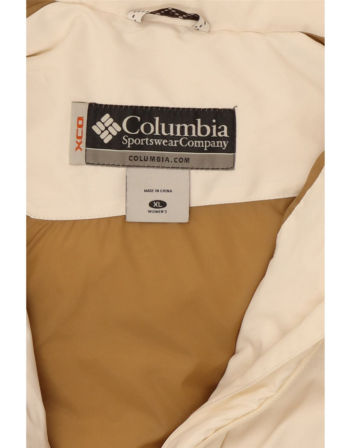 Женская стеганая куртка COLUMBIA с капюшоном UK 18 XL, белый полиэстер