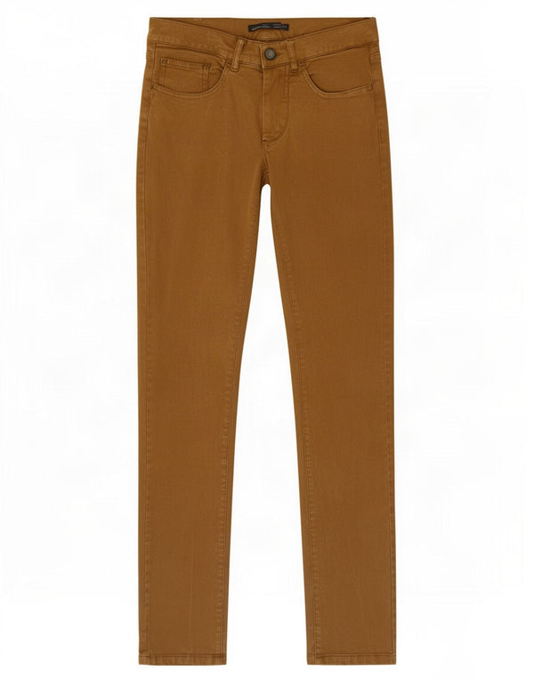 Zara Mens Skinny Casual Trousers EU 36 XS W29 L31 Brown Cotton