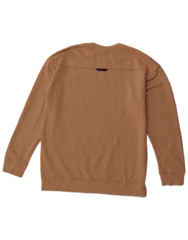 Мужской свитшот ADIDAS с рисунком, хлопковый спортивный джемпер среднего коричневого цвета