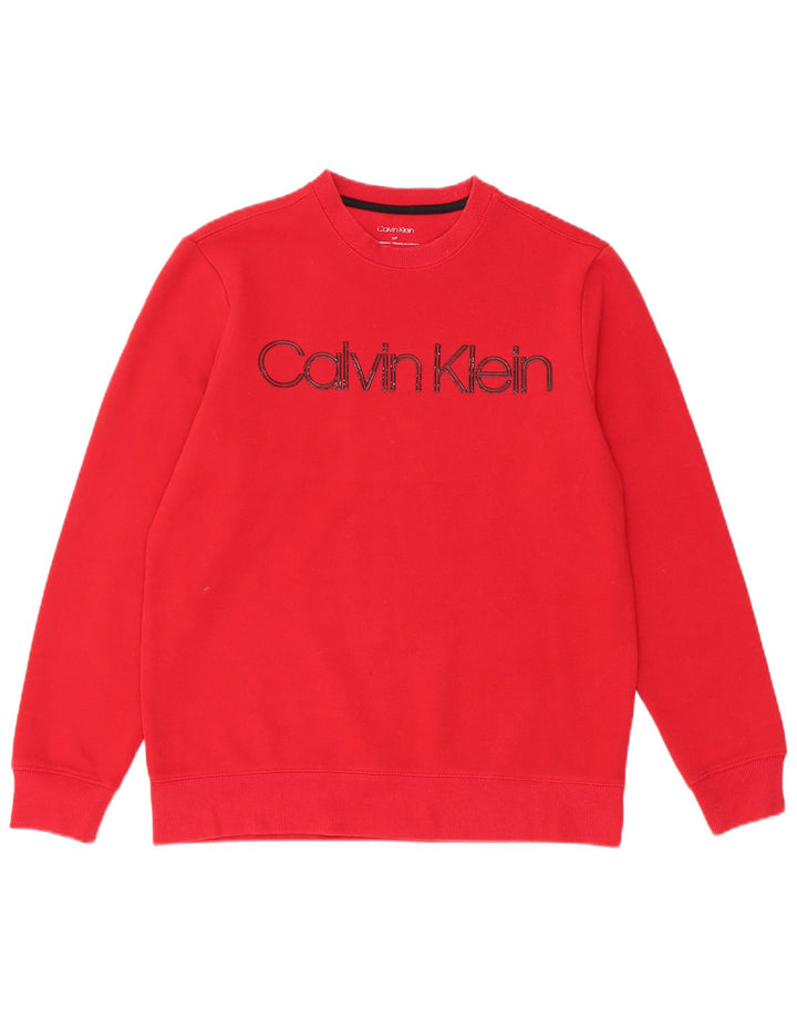 Мужской свитшот с рисунком Calvin Klein, маленький красный
