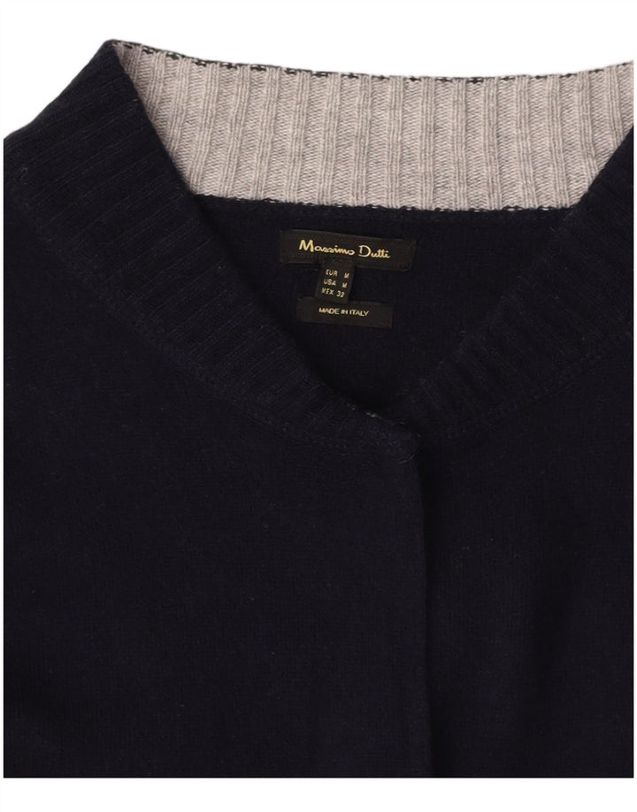 MASSIMO DUTTI Женский открытый кардиган UK 14 Medium Navy Blue